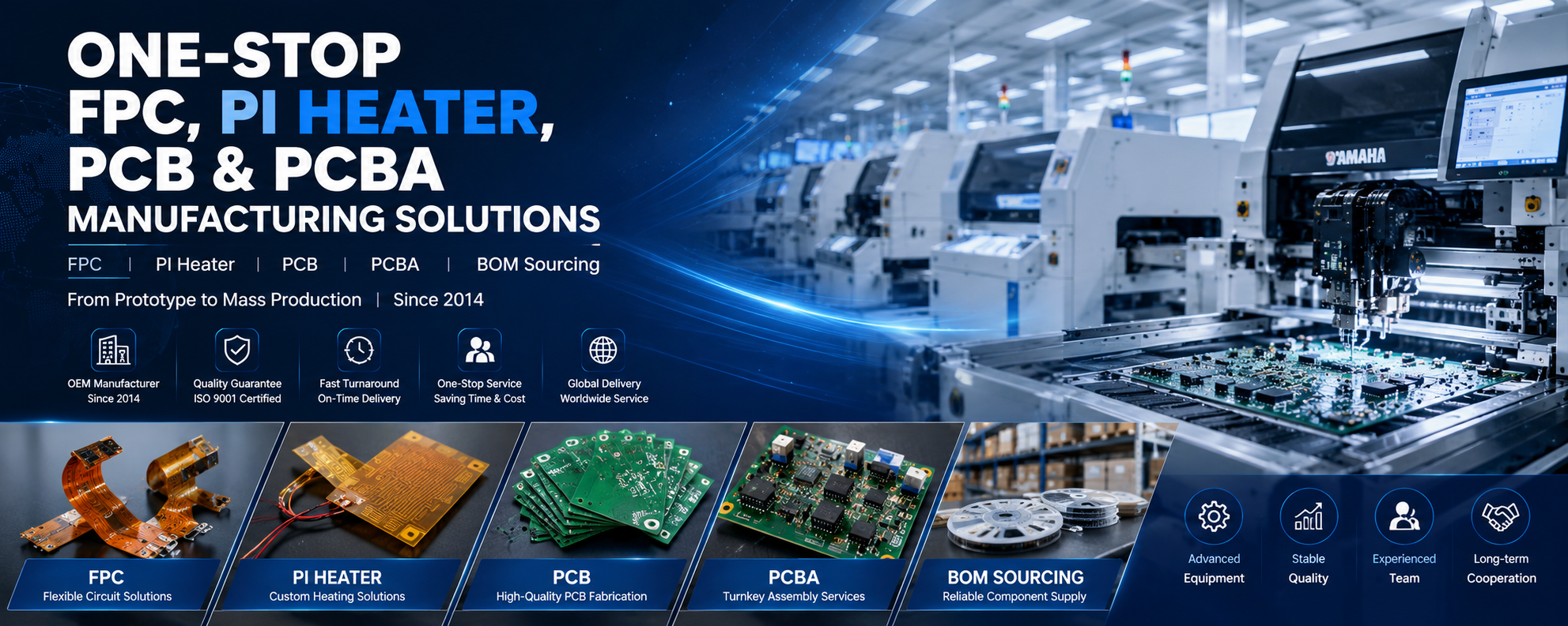 One stop solution manufacturer of PI heater FPC and PCBA.jpg